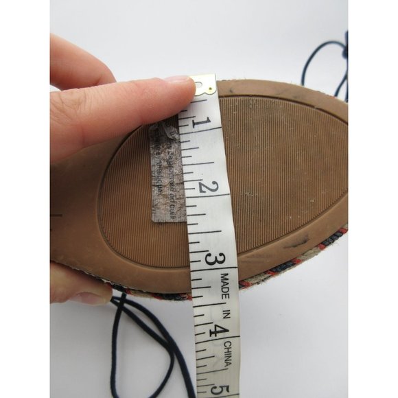 Cabi navy leather Isla wedge espadrilles sandals - Picture 10 of 11